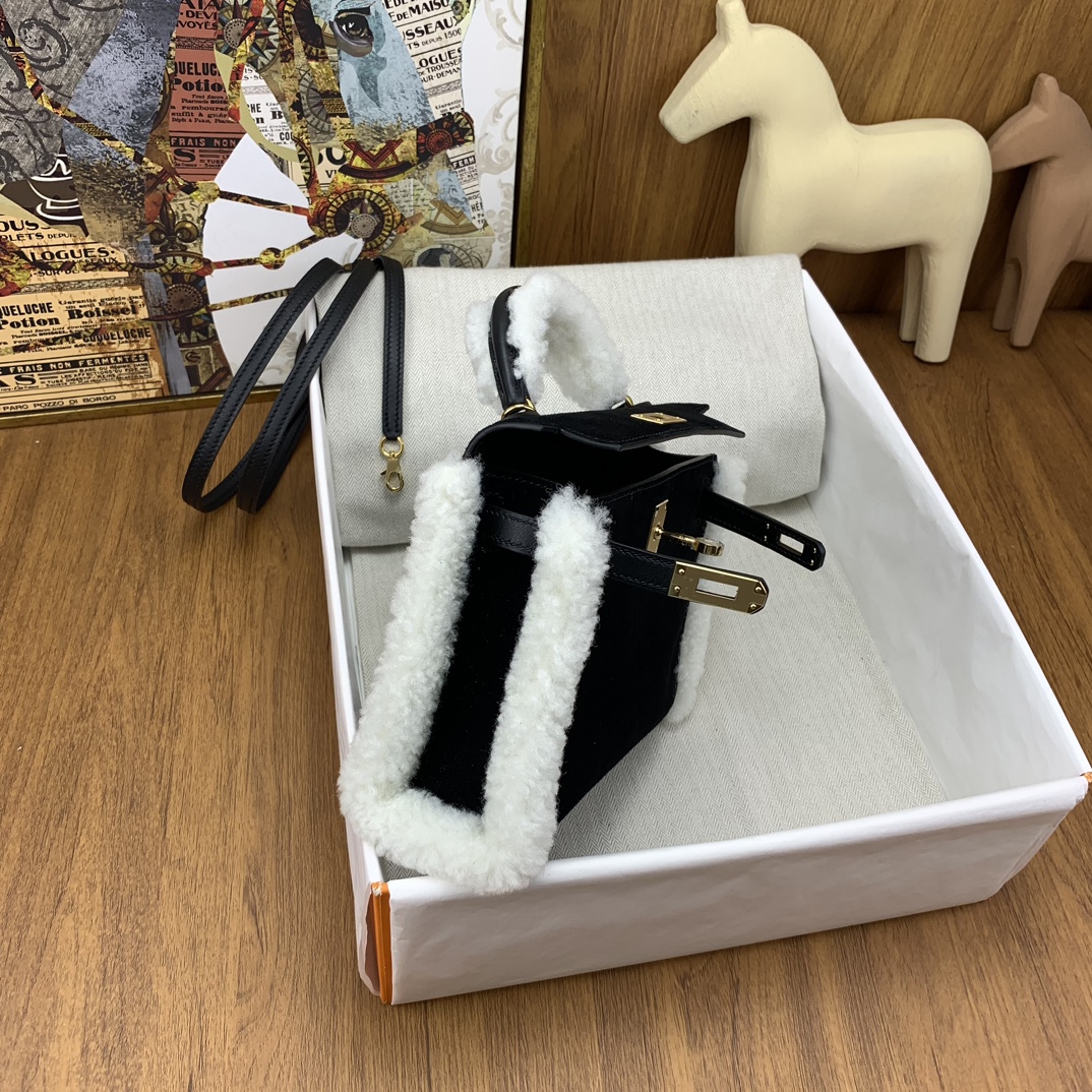 에르메스 미니 켈리 테디 20cm 블랙